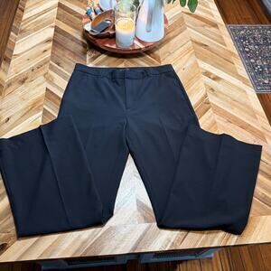 Banana Republic Women's Straight Sculpted Stretch Pant Black Career Sz 12 Petite